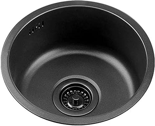 Runde Küchenspülen, Schwarz-grau, Nano-Barspüle, Edelstahl, Küche, Kleines Einzelwaschbecken Für Bar, Balkon, Mini-Küche, Badezimmer,bonny369