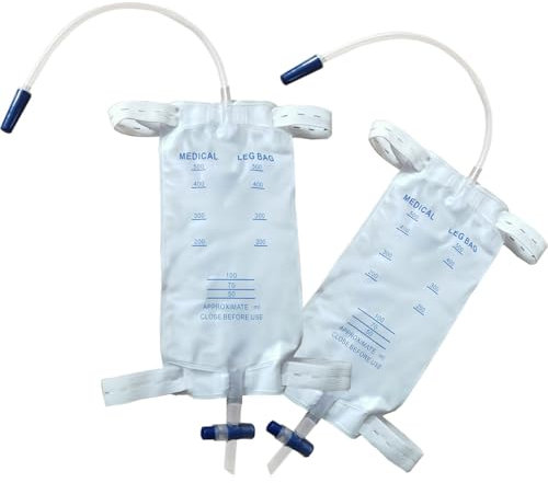10 Stück Beinbeutel Urindrainagebeutel Mit Ventil und T-Ablass (500ml)