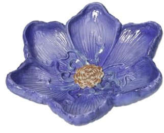 Brandani 51126 CIOTOLA FLORA PURPLE RESINA, cm d 22x6,5h, Decorazione a forma di fiore, Colore viola, resistenza, solidità, durata