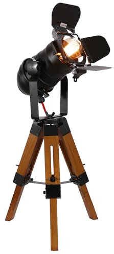 TAPMING Lámpara de pie Retro LED Vintage Lámpara de Pie Tripod Lámpara de Pie Lámpara de Techo en Estilo Cinema Diseño Ajustable Lámpara de Estudio Lámpara de Salón Lámpara de Salón Lámpara de Salón