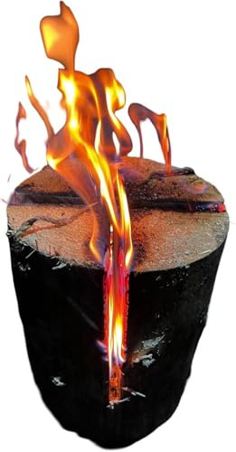 Buri - Torcia svedese con 25 cm di altezza e 17 – 24 cm di diametro, torcia svedese per divertimento all'aperto fino a 2 ore, torcia per falò romantici e come cucina all'aperto