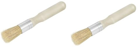 NUOBESTY 2stücke Runder Holzgriff Pinsel Kleine Malbürste Für Öl Und Acrylmalerei Für Erwachsene Vielseitig Einsetzbar BBQ-bürste Geeignet