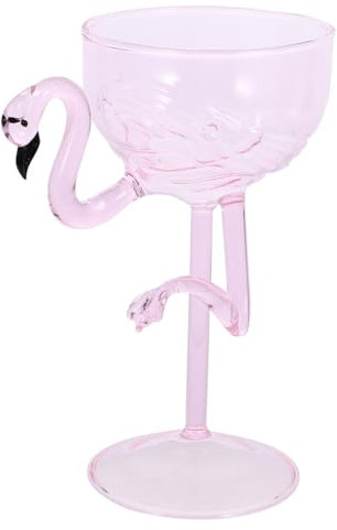 OKUMEYR Dekorativer Flamingo Cocktailglas Elegant Leicht Zu Halten Glas Weinglas Party-glas Für Bar Hochzeit Zuhause