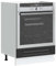 qohoio 853518 Oven Cabinet Kalmar Black Engineered Wood Kitchen Base Oven Cabinet,Base Kitchen Unit