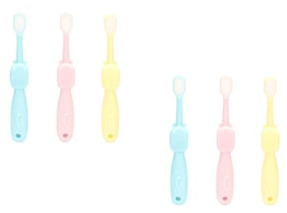 Healeved 2 Sätze Kinderzahnbürste Einzelne Zahnbürsten Orale Zahnpasta Toothbrush Zusätzliche Cartoon- Tpe 3 Stück * 2