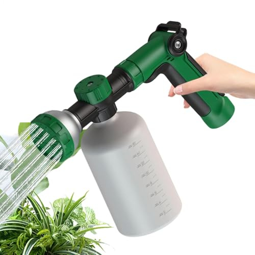 Demsyeq Pulverizador de espuma para lavado de coche, 500 ml, pulverizador de manguera de jardín, pulverizador de manguera de jardín, pulverizador de espuma ABS para lavado de coches, limpieza de patio