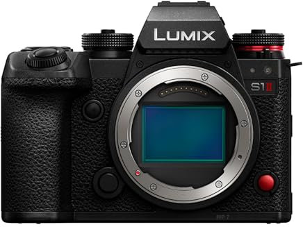 Panasonic LUMIX S1II Full Frame Mirrorless Camera, Body Only, 24MP, 4K 120p, 5.1K 60p Open Gate, ProRes RAW, Phase Hybrid AF, L-Mount, Black