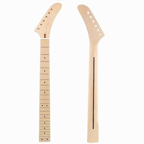 Bananenkopf-Gitarrenhals, 24 Bünde, 64 cm, Ahorn-Griffbrett, zum Anschrauben, für E-Gitarrenteile, Ersatz, 35,6 cm Griffbrettradius