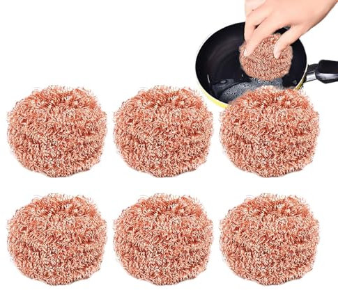 Estropajo De Cobre para Platos - Limpiador Cocina Limpieza Profunda Duradero - Accesorio Cocina Elimina Grasa Horno Plato Olla Encimera Campana
