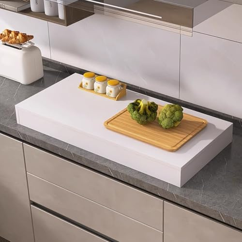 Gasherd Abdeckung, Mehrzweck Herdabdeckplatte, 3-seitige Herdplattenabdeckung, für Wohnwagenanhänger, Gas Oder Elektroherd(White,80x48x9.5cm/31x19x3.7in)