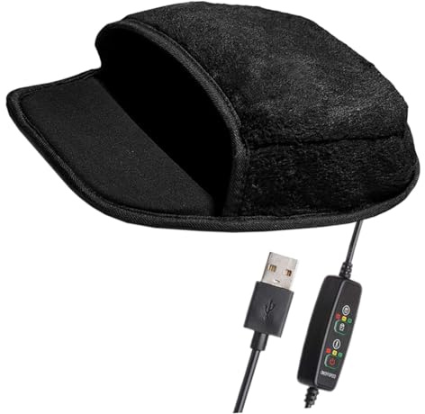 Cabilock USB Beheiztes Mauspad Winter mit Dreistufiger Temperaturregelung Weiches Plüschmaterial Handwärmend USB heizung Rutschfestes Schreibtisch mauspad für Büro und Zuhause
