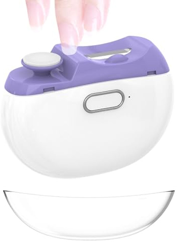 jamgeery Tagliaunghie Elettrico - Modellatore Unghie con Luce 2 Velocità - Cutter Per Unghie A Basso Rumore | Per Uomini Donne Bambini Cura della Casa Viaggio Salone Manicure