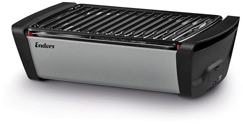 Enders® Holzkohle-Tischgrill Aurora Stone mit Lüftertechnologie, Campinggrill, tragbarer Grill für den Außenbereich, Picknickgrill, Enders® Holzkohlegrill, B47 x T26 x H13,5 cm, #1375