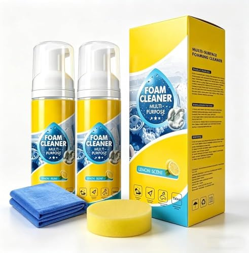 4-in-1 Multi Enzyme Foam Cleaner, 2026 Neu Fleckenentferner Badreiniger Foam Sprayer, Wasserfreier Schaumreiniger Putzmittel für Badezimmer Küche Fahrzeuginnenraum (1)