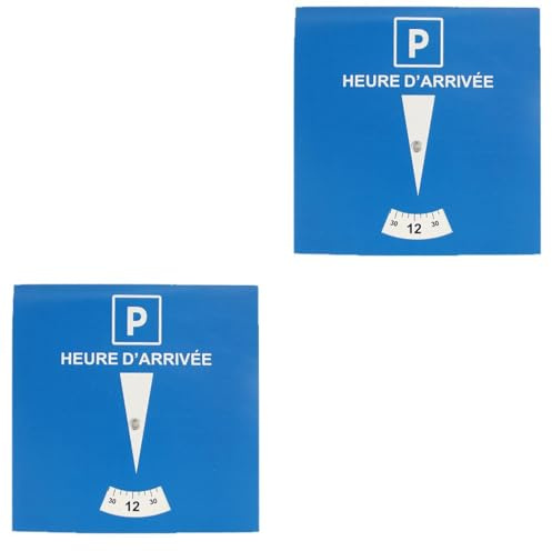 MHADBKH 1 / 2pcs Blue Zone Parking Discs for Secure Vehicle Parking and Clear Time Display in Zones Road Discs
