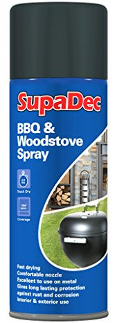 SupaDec BBQ And Woodstove Spray Black 400ml
