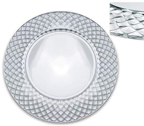 Bajoplato Cristal Transparente 32 cm Con decoro