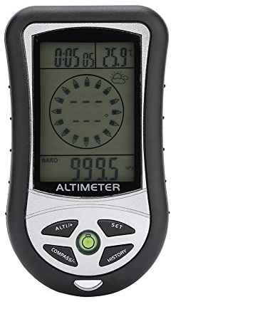 Digital, High-Precision LED Outdoor Altimeter Barometer Thermometer Weather Forecast Clock for Climbing, Hiking, and C
