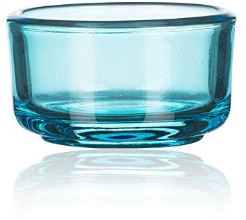 Teelichhalter Kerzenhalter 6er-Pack blau aqua Glas Tischdekoration