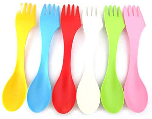 PTONZ Spork 3 in 1 Kombination von Löffel, Gabel und Messer, Messer-Gabel-Löffel-Kombi Leichtes Camping-Besteck Besteckset für Outdoor Ultra-leicht