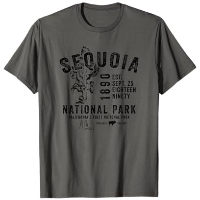 Sequoia National Park California USA Escursionismo Camping Souvenir Maglietta