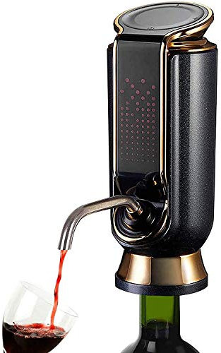 SUSHOP Electric Wine Aerator Wine Pourer, Smart Wine Decanter, Wine Dispenser Pump, Portable And Automatic Wine Bottle Tap Machine for Wedding, Party, Anniversary And Any Occasion,Black