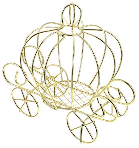 Carrozza di Zucca Contenitore di Caramella di Metallo Decorativo Cenerentola Carrozza di Nozze Centrotavola Filo D' Oro Principessa Trasporto Figurine Disposizione Fiori per La