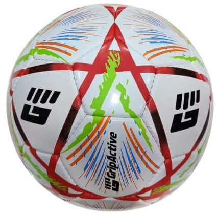 Grip Active Football Training Ball - Deflated Ball for Indoor/Outdoor Sports - Durable and High Performance Soccer Ball for Men and Women