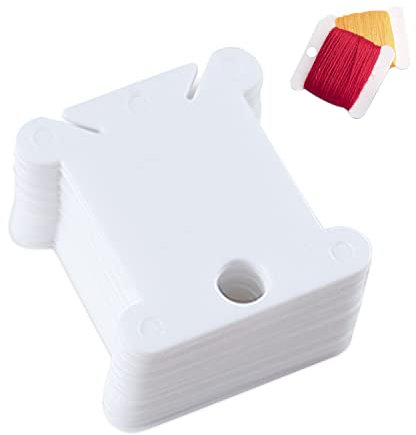 200 Stück Kunststoffspule, Stickgarnkarte, Kreuzstichgarn-Organizer, Wickler, Stickgarn-Finishing-Werkzeug, verwendet für manuelle DIY-Nähen, Stickgarn-Finishing, Verwendung für manuelle DIY-Nähen