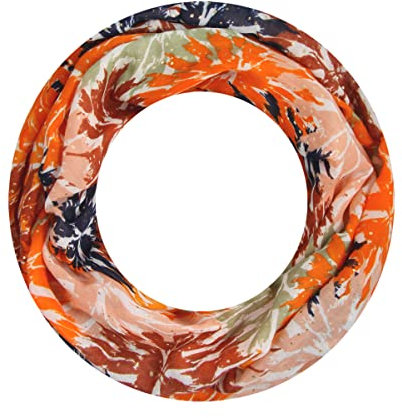 Majea Loop Schal Damen Schlauchschal Halstuch schmaler Loopschal (880050) (orange 10)