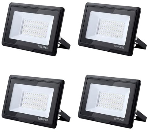 treoir LED Strahler für Außenbereich (4, 6000, Kelvin, 50, Watt) | Außenbeleuchtung, LED-Technologie