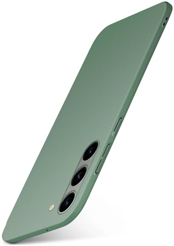 moex für Samsung Galaxy S23 Hülle Ultra Dünn, Schutzhülle mit erhöhtem Kameraschutz, Slim Cover Hardcase Backcover, Dünnste Handyhülle Minimalistisch Alpha Case, Matt Oliv
