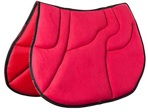 PIONEER Sattelunterlage für das Reiten aus Mikrofaser und Memory Foam - Für das Pferd - Rot