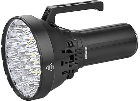 IMALENT MS32 200.000 Lumen, superhelle LED-Taschenlampe mit 32 Cree XHP70.2 LEDs, wiederaufladbar, mit breitem Strahl, ideal für Höhlenforschung und Rettung