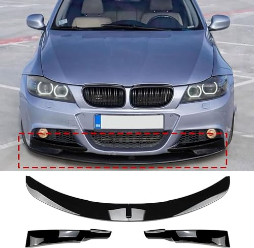 zjxtnb Frontspoiler Lippe Spoilerlippe Splitter Für BM-W 3 Series E90 E91 LCI M Sport 2009-2012, Front Bumper Karosserie-Anbauteile Frontstoßstange Diffusor Spoilerlippe