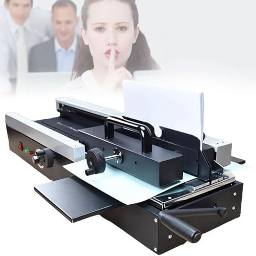 GYQSSD 1200 W kabellose Klebebuchbindemaschine, Heißkleber-Papierstanzer, Klebebindungsdicke 40 mm, Bindungslänge 32 cm, für Papierbücher, Vertragsaktendokumente