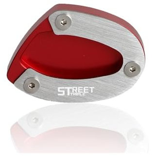 Fuß-Verbreiterung Ständer Platte Für Street Triple R675 675 675RX 765R 765S 765R 765RS Ständer Seitenständer Ständerverlängerung Vergrößerungspad R 675 RX 765 S RS