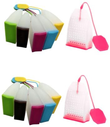 TOPBATHY 12 Piezas bolsa de té de silicona tetera de Infusor de té colorido colador de bolsitas de de filtro de de silicona colador de de