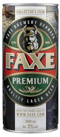 Faxe Premium Bière Blonde 5% 1L/Canette - Offres Pack de 6 et 12 Canettes - Livraison Gratuite France (6)