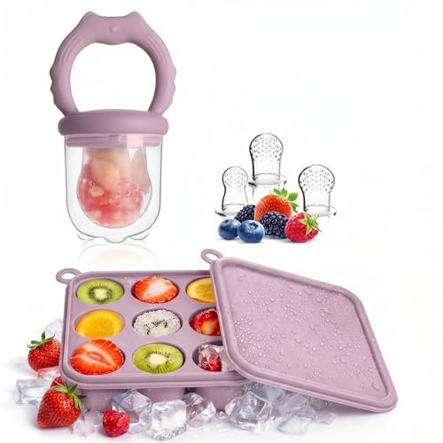 Ciuccio Mam Frutta - Ciuccio Frutta Neonati 4M+ - Stampo per Ghiaccioli al Latte Materno - Silicone Morbido Senza BPA - Facile da Pulire - Regalo Perfetto per Neonati