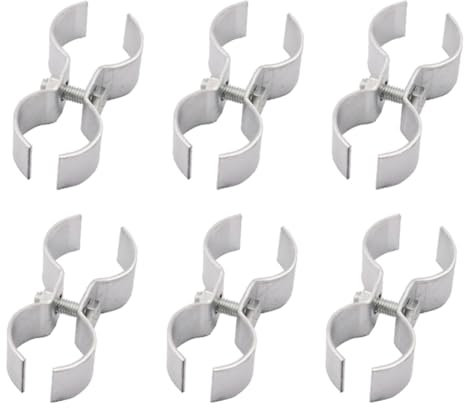 glrovazas 6 Stück Doppelrohrschellen, Sattelklemmen für Rundrohrrahmen, Schrauben und Muttern (28 mm)