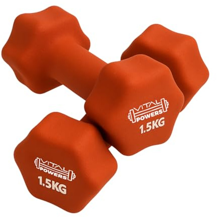 Neopren Kurzhanteln Set 0,5–5 kg – Hanteln Damen & Herren – Fitness Hanteln Vinyl rutschfest & geruchsneutral – Handgewichte für Zuhause, Gym, Krafttraining, Pilates, Reha, Workout, Muskelaufbau