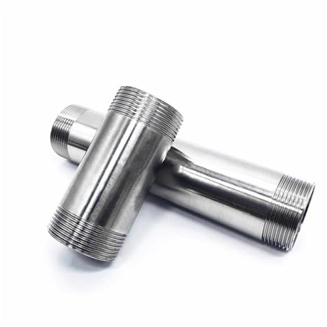 1PC 304 Stainless Steel Pipe 1/4 3/8 1/2 3/4 1 2 BSPT Male x Male Extension Joint Long 100/150/200mm Plumbing Fittings CZAOINCU(200mm,1/2)