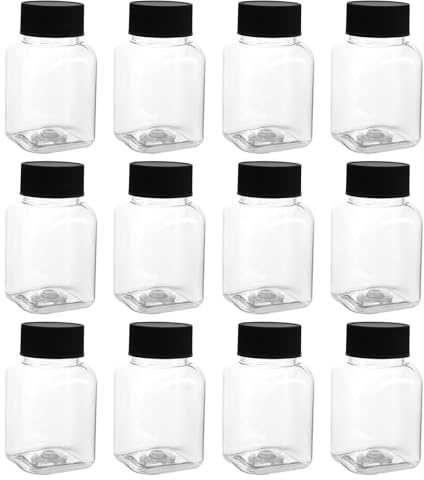 TakFree 100ml Plastikflaschen zum Befüllen 12 Stk Kleine Leere Saftflaschen Flaschen zum Befüllen Wiederverwendbarer Saftflaschen Kunststoff