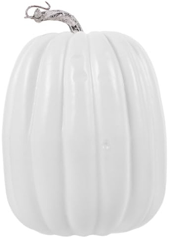 Tofficu Decorazioni Autunnali Zucche Finte Grandi Zucche Artificiali Dipinti Bianchi Per Le Celebrazioni Di Halloween