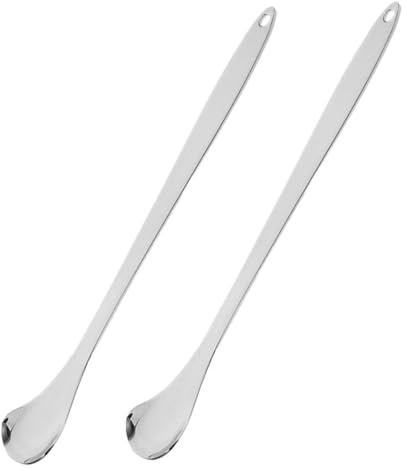Raschia Lingua in Acciaio Inox 2 Pezzi per Adulti, Argento | Design Concavo a Cucchiaio, Leggero e Igienico, per Igiene Orale Quotidiana e Manutenzione Ovunque