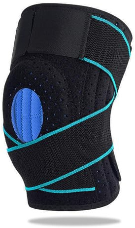 Gekamoyue Rodilleras Menisco Y Ligamento, Rodilleras Deportivas Ajustable Rodilleras Menisco, Rodilleras Gym, Rodillera Rotuliana Completa para Protege tus rodillas, Unisex (Azul)