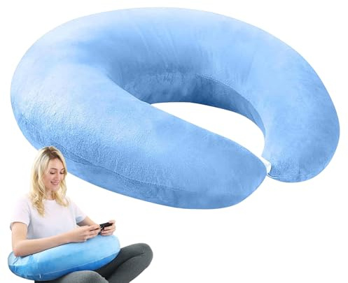 Cojín para videojuegos - Reposabrazos curvado, suave y cómodo, cojín para sofá o cama para ver vídeos, trabajar, hacer ganchillo, relajarse, carrito de viaje, sala de estar, lectura, descanso, niños y