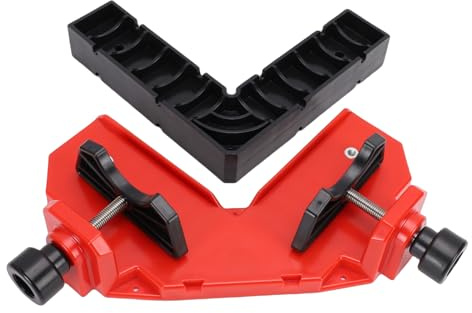 Luocute Abrazaderas de ángulo Recto, Abrazadera de Esquina Ajustable de 90 Grados con Bloque de Posicionamiento Extraíble para Carpintería, Marco de Fotos, Gabinete, Caja y Cajón,