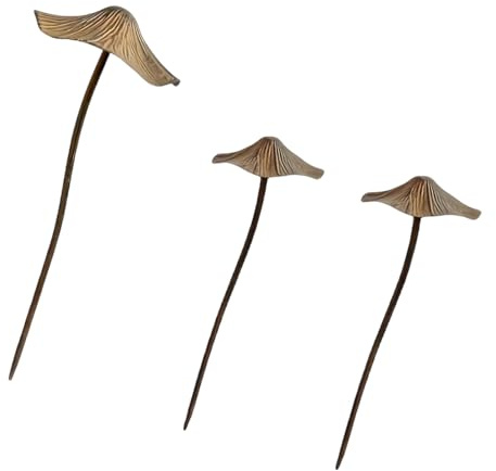 Wu0118 Gartendekoration für den Außenbereich, rostiger Pilz aus Metall, dekorative Frühlingsdekoration, Hofkunst, willkommene Kombination aus Metallskulpturen für den Außenbereich